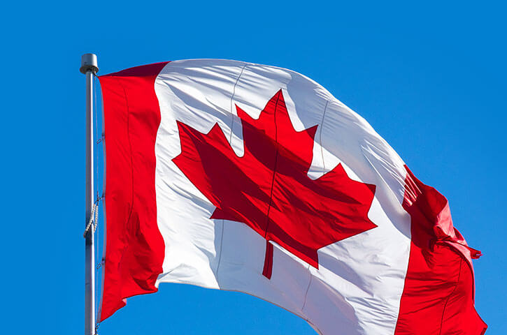 A Canadian flag